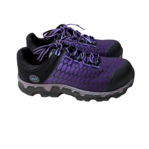 Timberland Powertrain Sport Alloy Toe Purple Work Shoes Size 8.5 - Picture 10 of 16